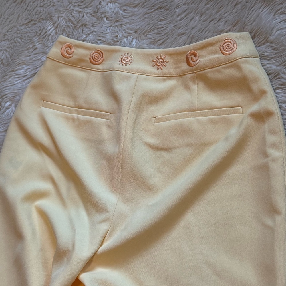 NWT The Wolf Gang Irida Bootcut Pants in Butter Yellow - Size XS - Picture 6 of 9